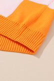 Orange Checkered Bishop Sleeve Sweater