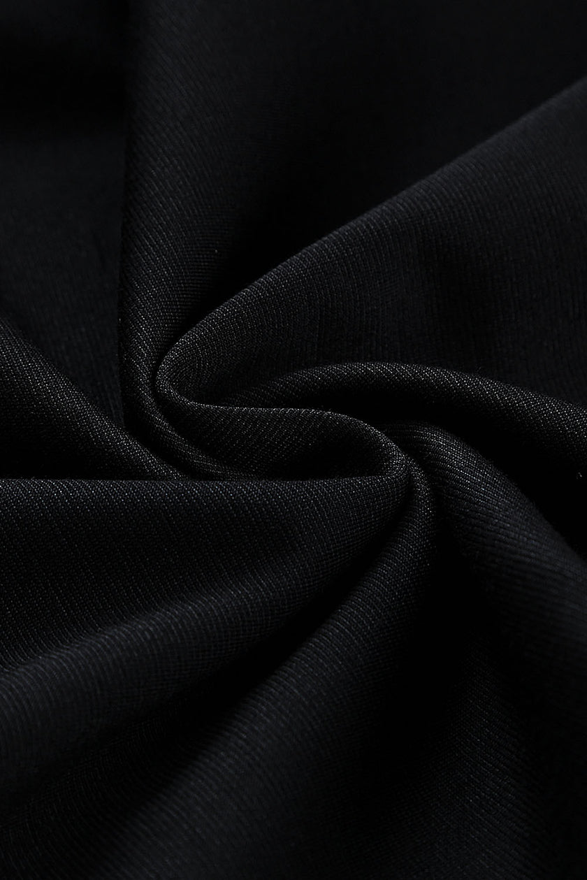 Black Pocketed Adjustable Spaghetti Strap Straight Leg Jumpsuit