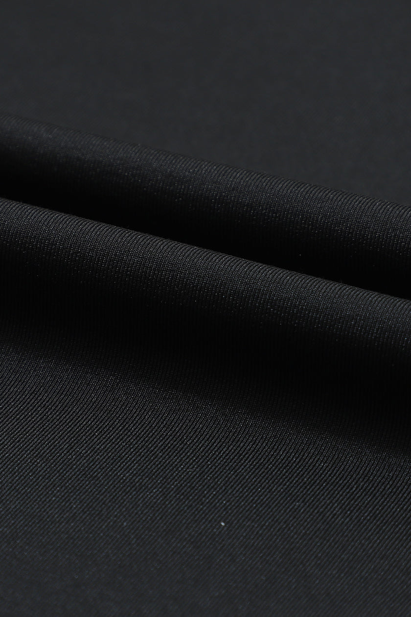 Black Drawstring Waist Pocketed Joggers