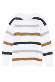 Striped Popcorn Knit Sweater